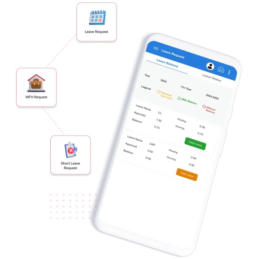 Leave management software workflow configuration screen in Savvy HRMS showing leave request flow plan, policy selection, action levels, approvers, and reminder settings