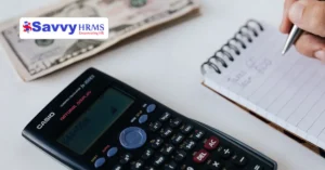 ROI calculator with Savvy HRMS showing financial planning and survey measurement for business growth