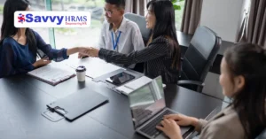HR recruitment team using Savvy HRMS recruitment management software for hiring and candidate selection