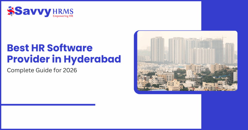 HR software dashboard showing payroll and attendance tools used by businesses in Hyderabad