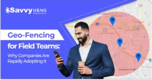 Geo-fencing software displaying employee location tracking within mapped boundaries, helping companies monitor field workforce attendance and compliance.