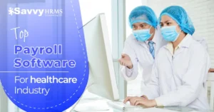 Payroll software for healthcare industry showing doctors using a digital payroll system to manage staff salaries and compliance.
