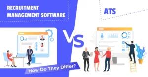 Recruitment Management Software vs ATS comparison showing end-to-end hiring features and applicant tracking functionality.