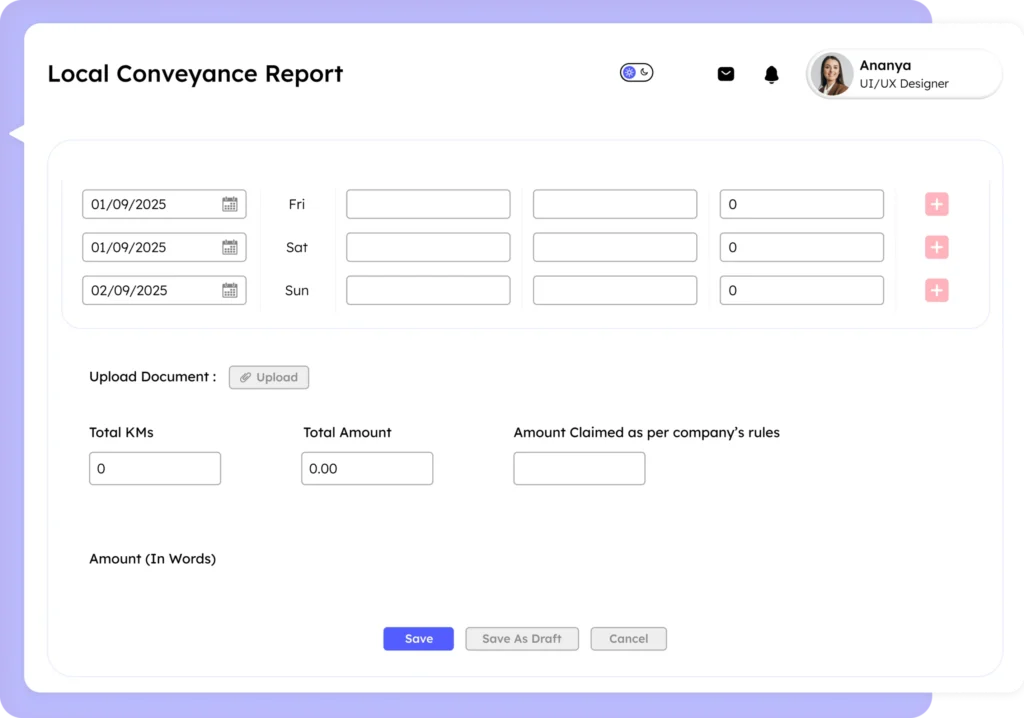 Manage expenses software by Savvy HRMS